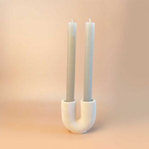 Striped U-Shape Candle Holder